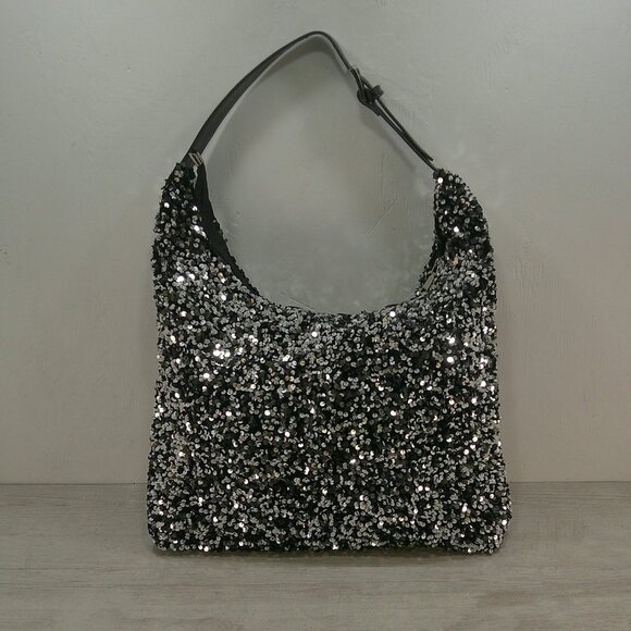 Sequin Evening Boho Bing Embellished Feminine Formal Shoulder Bag Purse - Picture 2 of 9